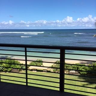 few of beach from patio