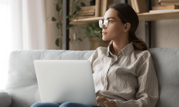 Distracted Woman on laptop