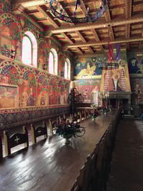 The banquet hall of the Castillo di Amorosa