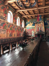 The banquet hall of the Castillo di Amorosa