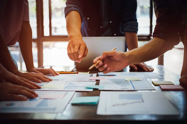 consultants at a table