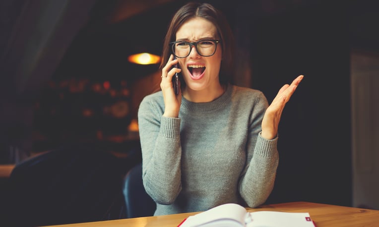 woman on a phone